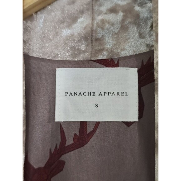 Panache Apparel Crushed Velvet Duster Cardigan Small Maxi Boho Chic Cabincore - Picture 9 of 15